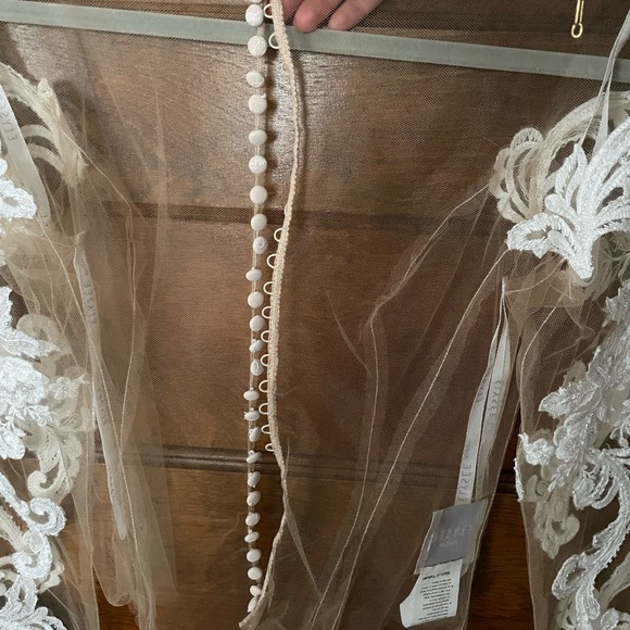 Elysee Atelier mesh lace bridal long sleeve - Picture 6 of 9